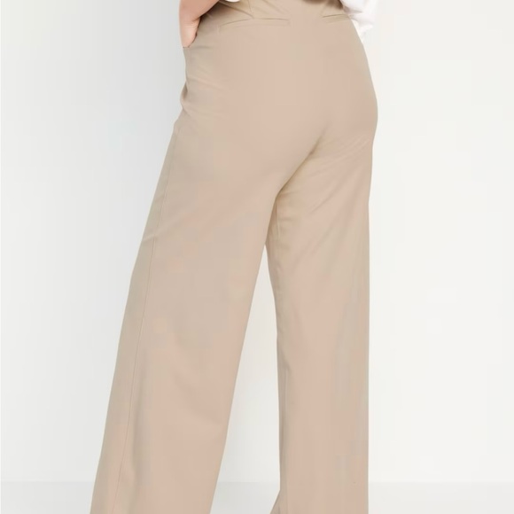 High waisted pull on stretch pixie pants wide leg - Picture 3 of 6